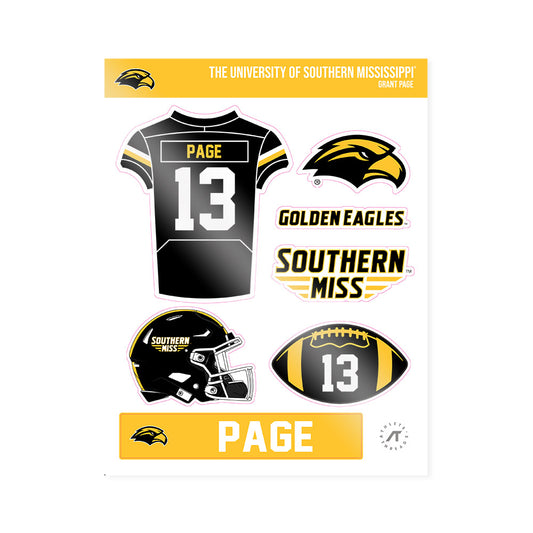 Southern Miss - NCAA Football : Grant Page - Sticker Sheet-0