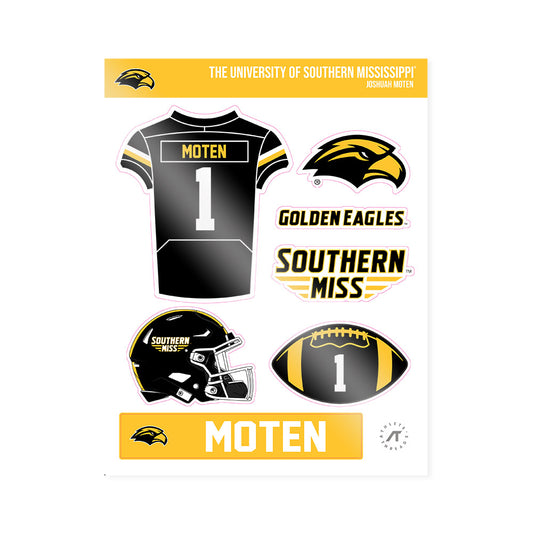 Southern Miss - NCAA Football : Joshuah Moten - Sticker Sheet-0