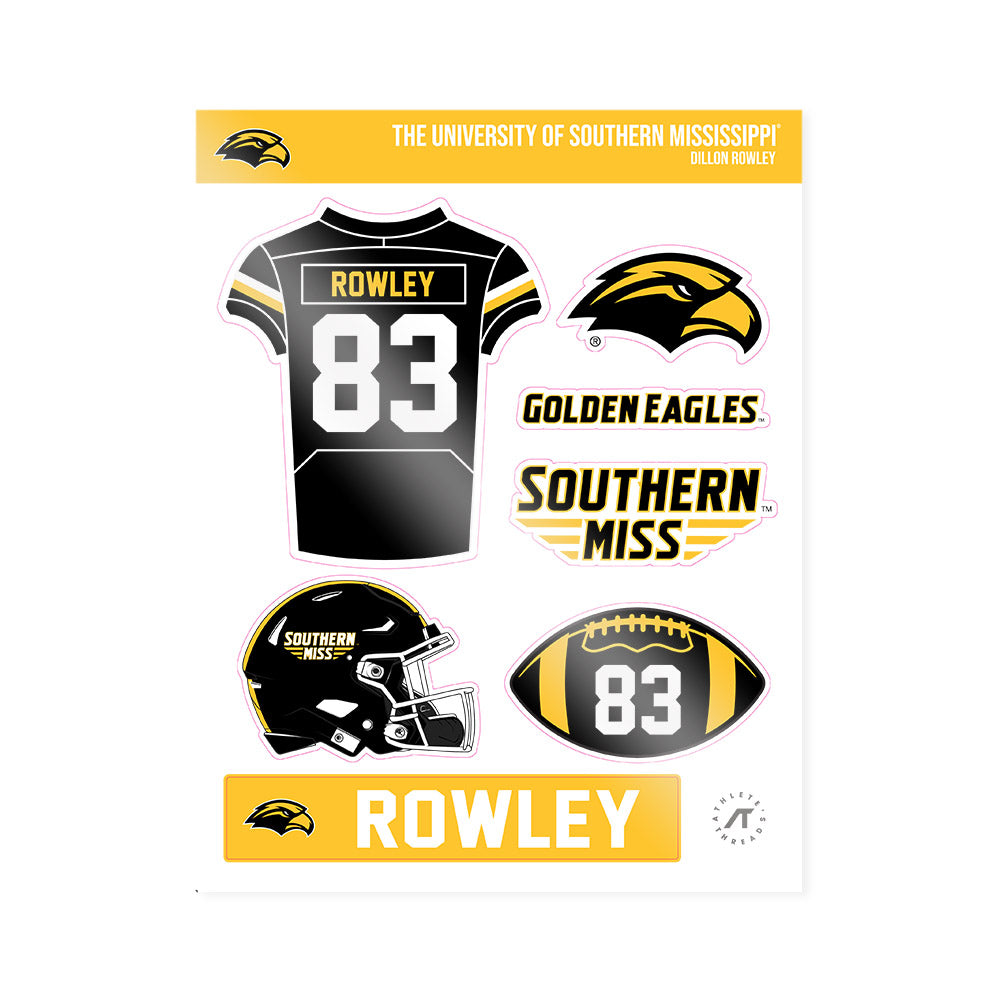 Southern Miss - NCAA Football : Dillon Rowley - Sticker Sheet-0
