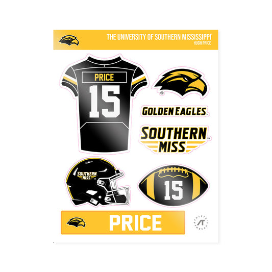 Southern Miss - NCAA Football : Hugh Price - Sticker Sheet-0