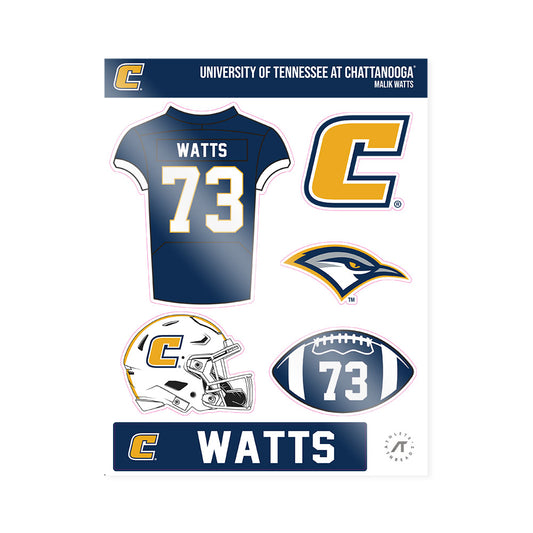 UTC - NCAA Football : Malik Watts - Sticker Sheet-0