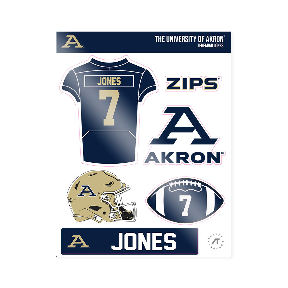 Akron - NCAA Football : Jeremiah Jones - Sticker Sheet-0