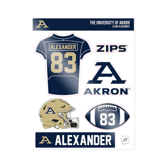 Akron - NCAA Football : Elijah Alexander - Sticker Sheet-0