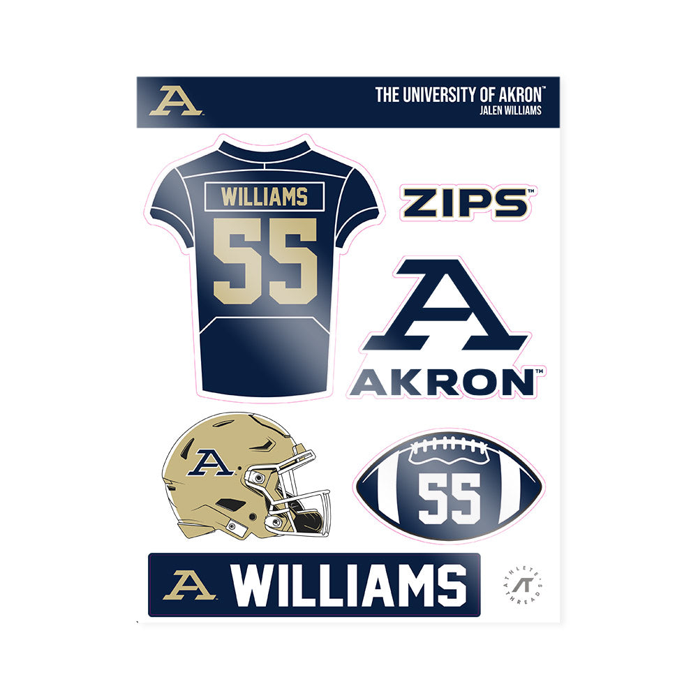 Akron - NCAA Football : Jalen Williams - Sticker Sheet-0