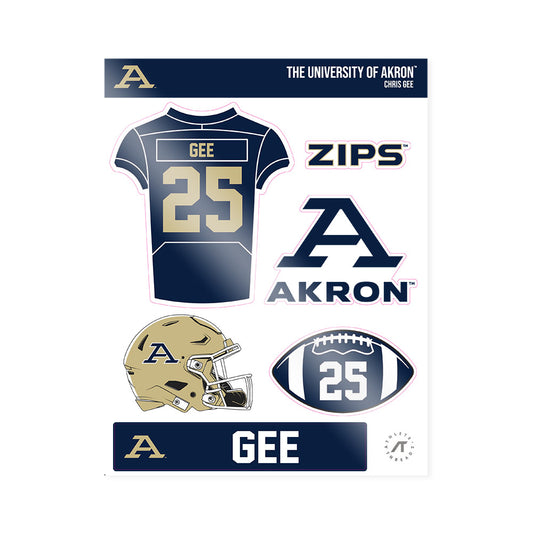 Akron - NCAA Football : Chris Gee - Sticker Sheet-0