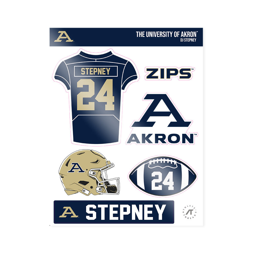 Akron - NCAA Football : Dj Stepney - Sticker Sheet-0