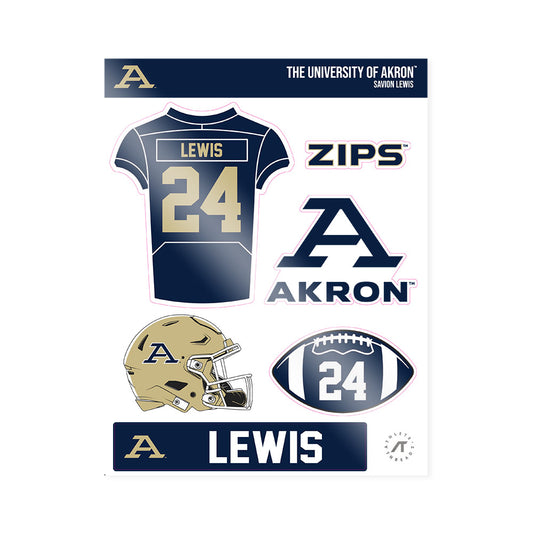 Akron - NCAA Football : Savion Lewis - Sticker Sheet-0