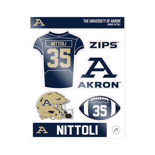 Akron - NCAA Football : Danny Nittoli - Sticker Sheet-0