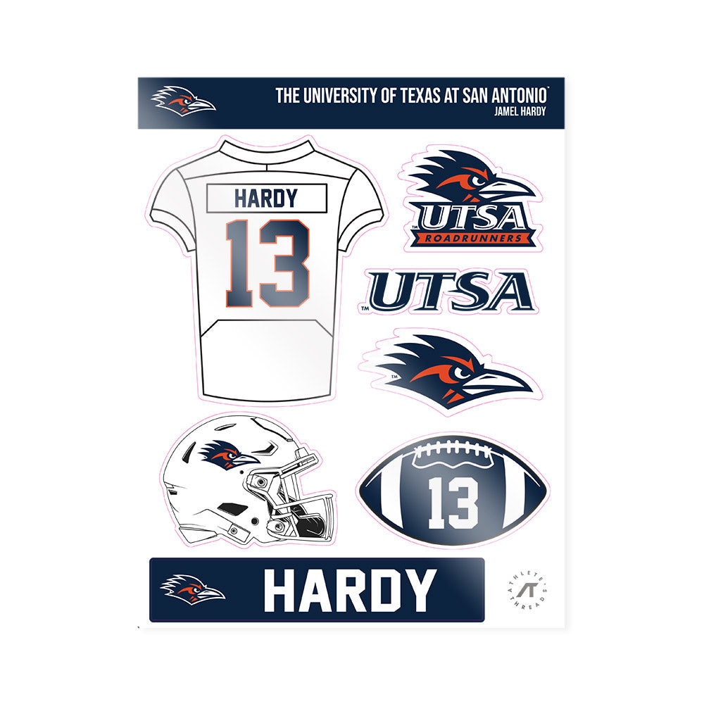 UTSA - NCAA Football : Jamel Hardy - Sticker Sheet-0