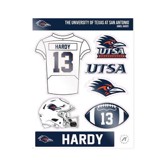 UTSA - NCAA Football : Jamel Hardy - Sticker Sheet-0