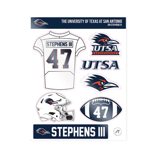 UTSA - NCAA Football : Jon Stephens III - Sticker Sheet-0