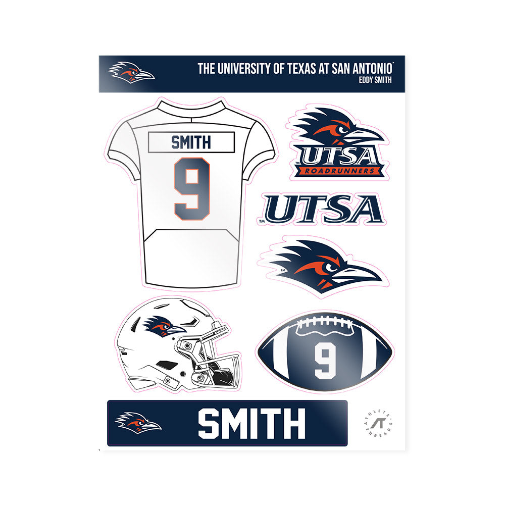 UTSA - NCAA Football : Eddy Smith - Sticker Sheet-0