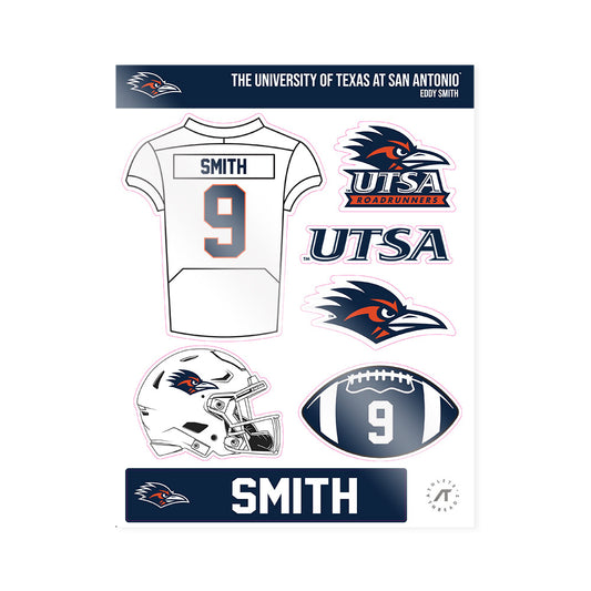 UTSA - NCAA Football : Eddy Smith - Sticker Sheet-0