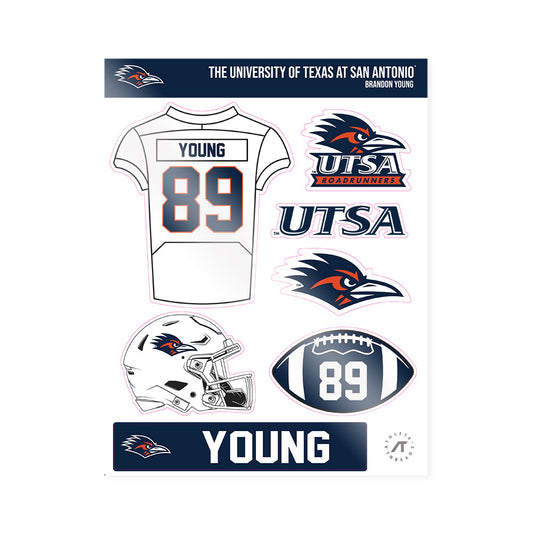 UTSA - NCAA Football : Brandon Young - Sticker Sheet-0