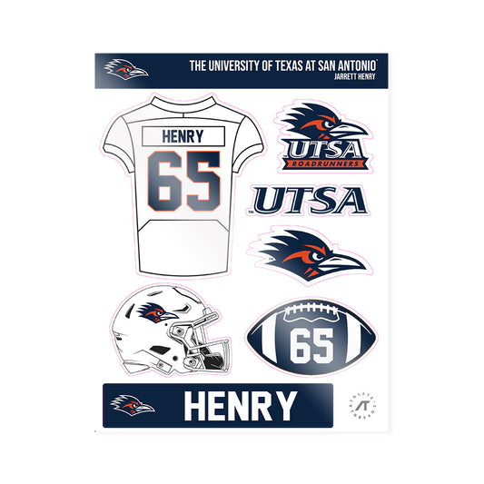UTSA - NCAA Football : Jarrett Henry - Sticker Sheet-0
