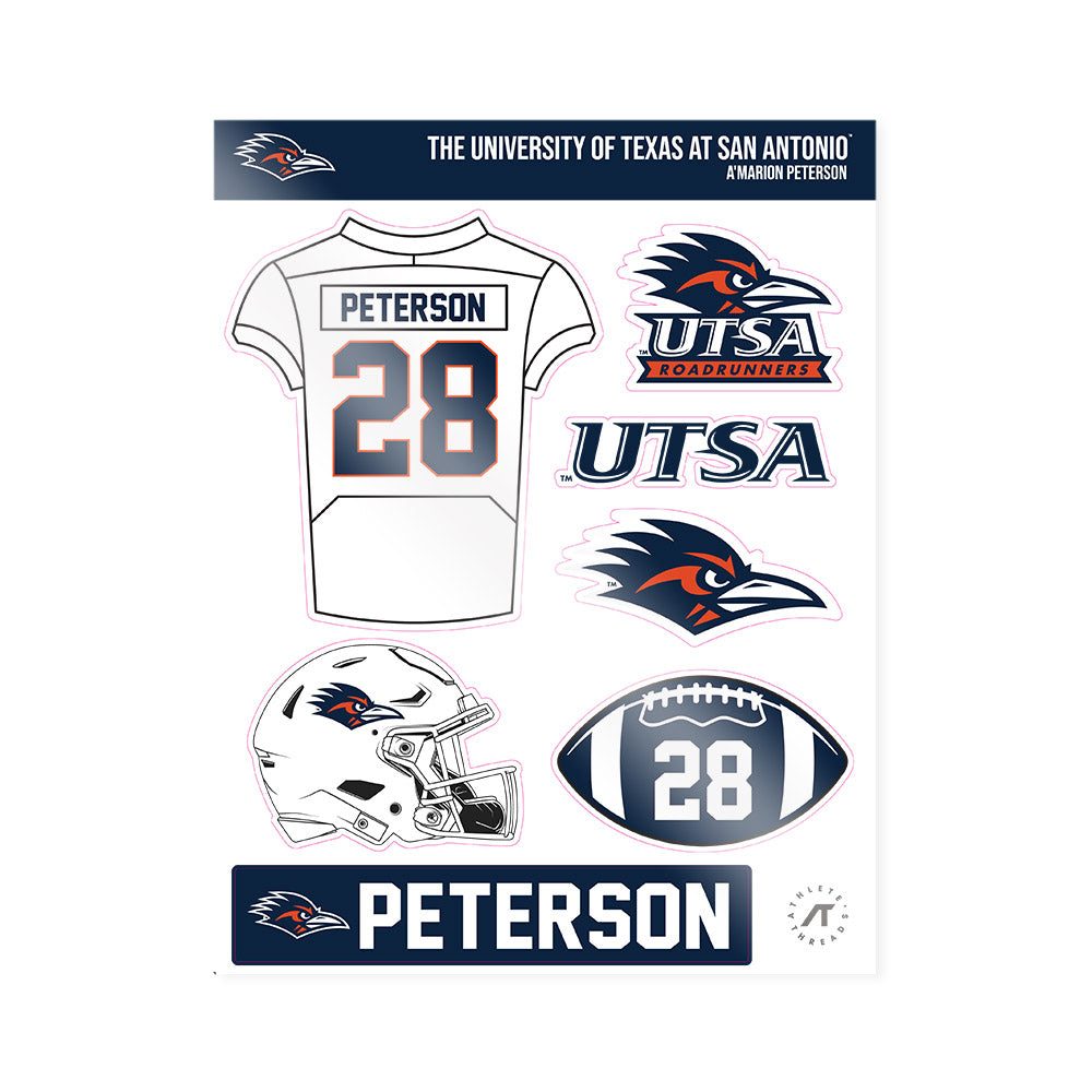 UTSA - NCAA Football : A'Marion Peterson - Sticker Sheet-0