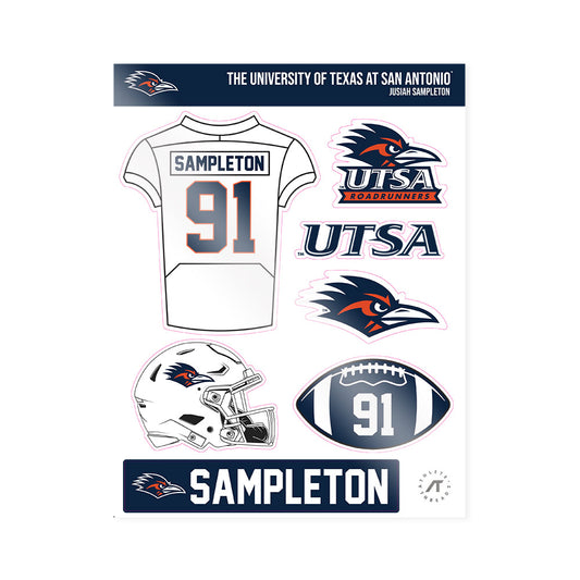 UTSA - NCAA Football : Jusiah Sampleton - Sticker Sheet-0