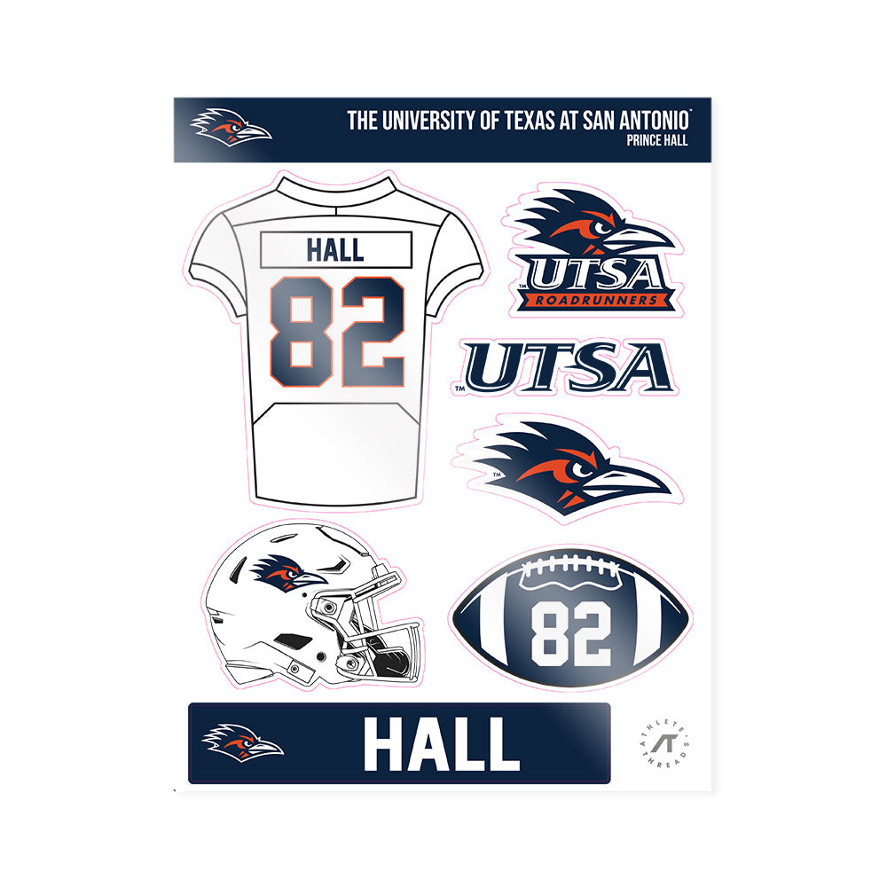 UTSA - NCAA Football : Prince Hall - Sticker Sheet-0