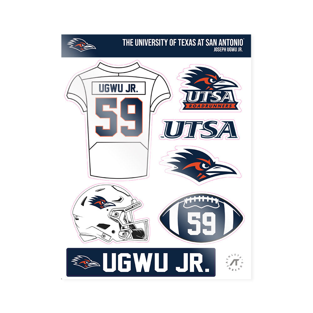 UTSA - NCAA Football : Joseph Ugwu Jr. - Sticker Sheet-0