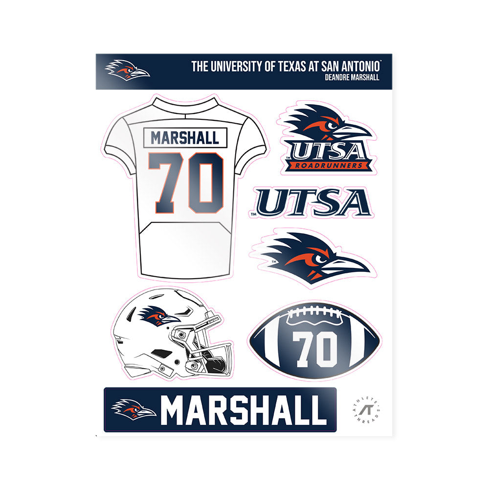 UTSA - NCAA Football : Deandre Marshall - Sticker Sheet-0