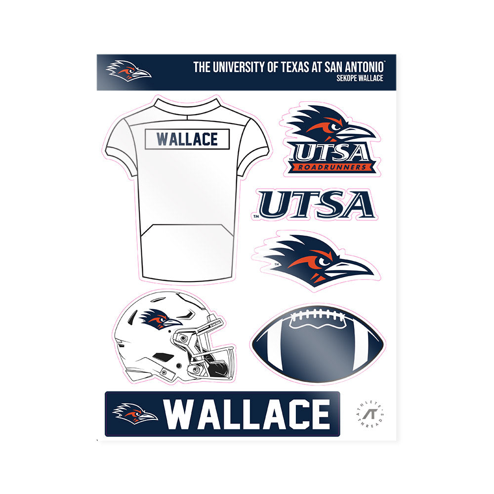 UTSA - NCAA Football : Sekope Wallace - Sticker Sheet-0