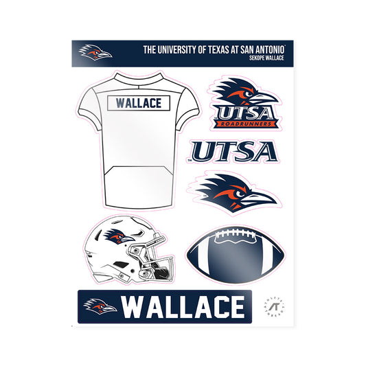 UTSA - NCAA Football : Sekope Wallace - Sticker Sheet-0