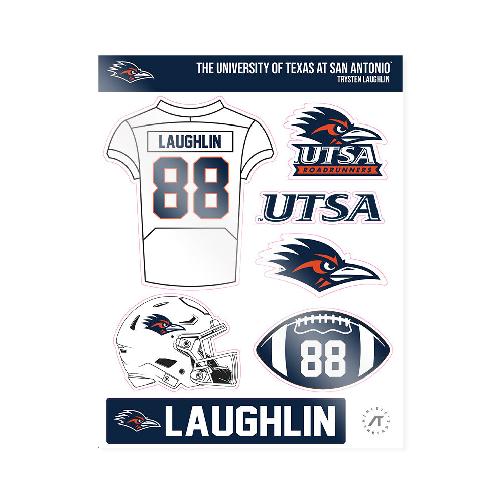 UTSA - NCAA Football : Trysten Laughlin - Sticker Sheet-0