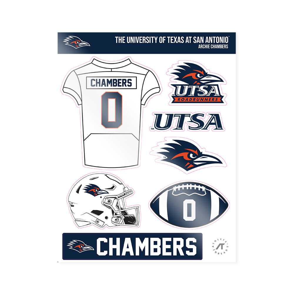 UTSA - NCAA Football : Archie Chambers - Sticker Sheet-0