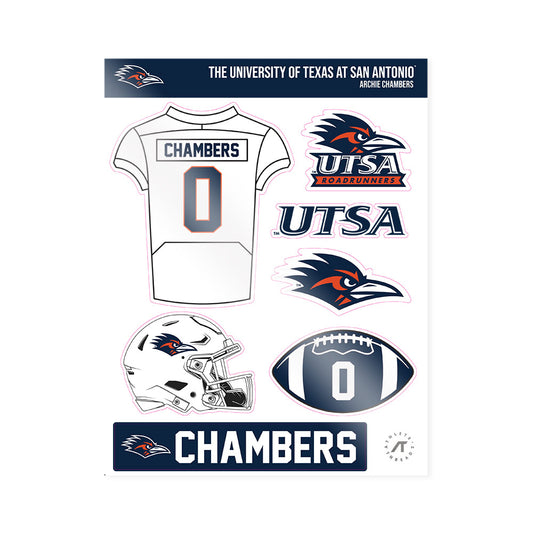 UTSA - NCAA Football : Archie Chambers - Sticker Sheet-0