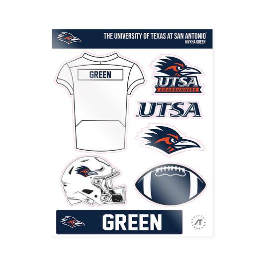 UTSA - NCAA Football : Mykha Green - Sticker Sheet-0