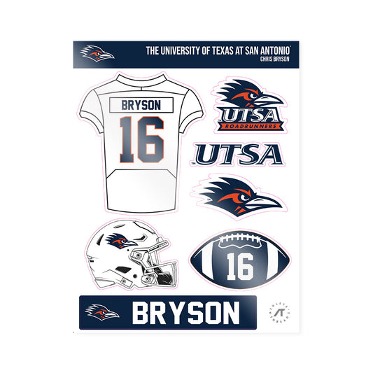 UTSA - NCAA Football : Chris Bryson - Sticker Sheet-0