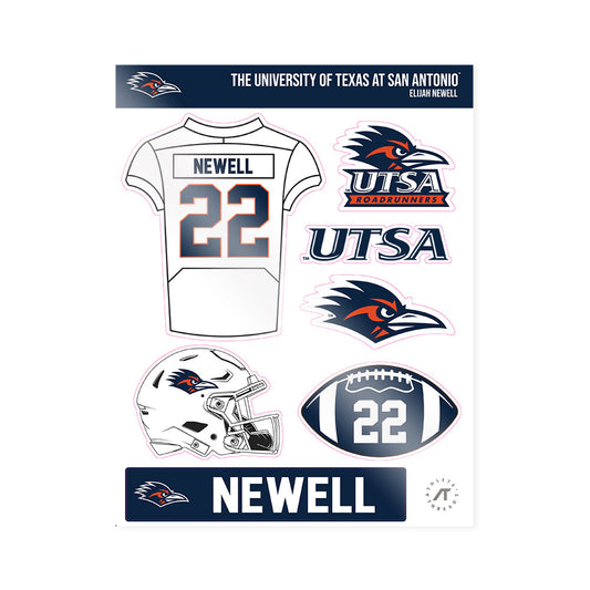 UTSA - NCAA Football : Elijah Newell - Sticker Sheet-0