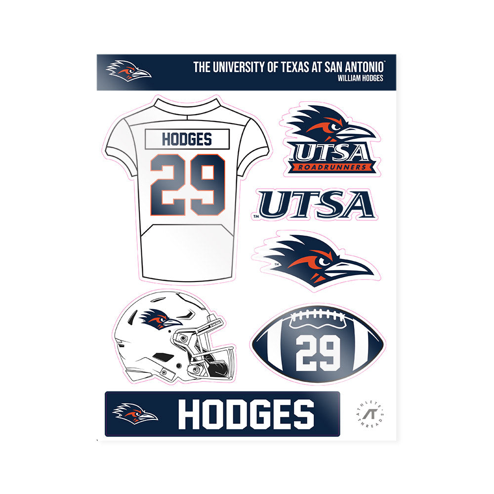 UTSA - NCAA Football : William Hodges - Sticker Sheet-0