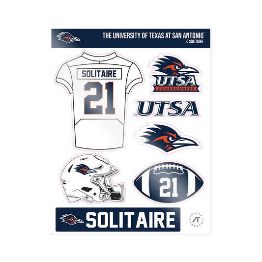 UTSA - NCAA Football : JC Solitaire - Sticker Sheet-0