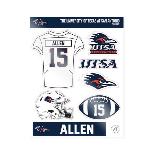 UTSA - NCAA Football : DJ Allen - Sticker Sheet-0