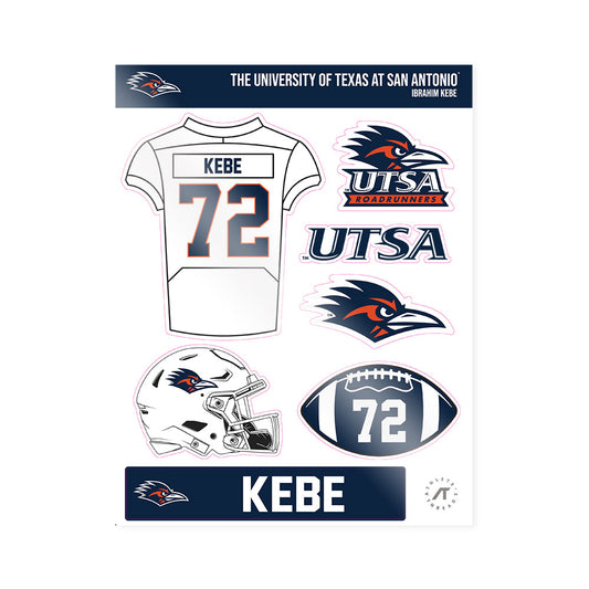 UTSA - NCAA Football : Ibrahim Kebe - Sticker Sheet-0