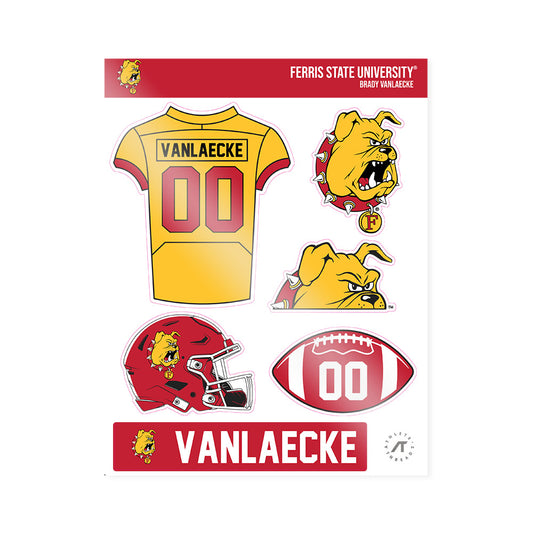 Ferris State - NCAA Football : Brady VanLaecke - Sticker Sheet-0