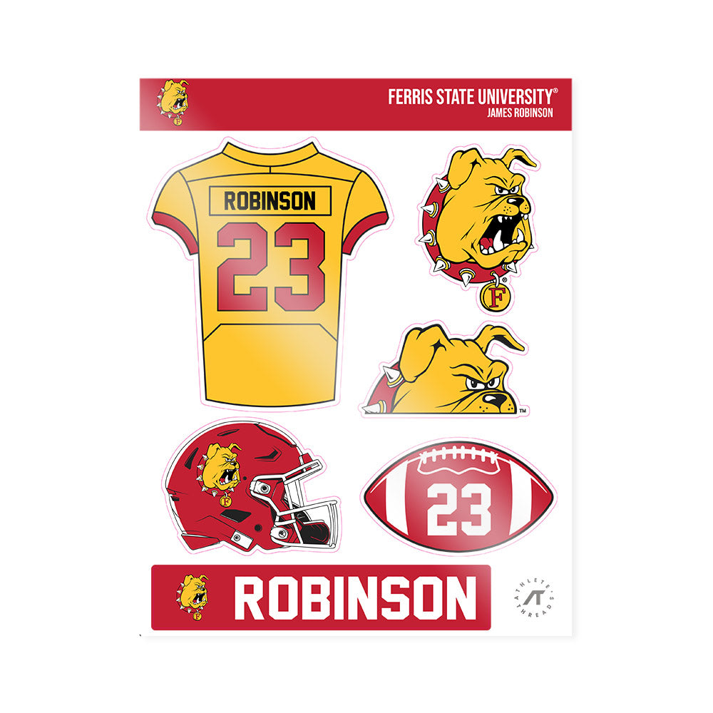 Ferris State - NCAA Football : James Robinson - Sticker Sheet-0