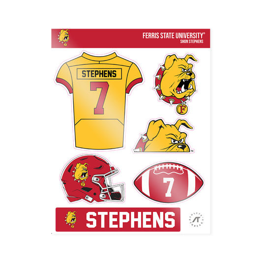 Ferris State - NCAA Football : Shon Stephens - Sticker Sheet-0