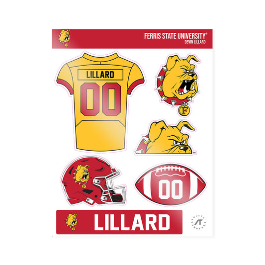 Ferris State - NCAA Football : Devin Lillard - Sticker Sheet-0