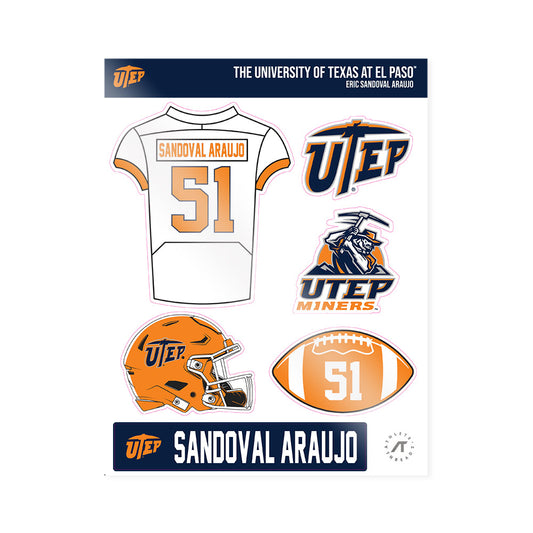 UTEP - NCAA Football : Eric Sandoval Araujo - Sticker Sheet-0