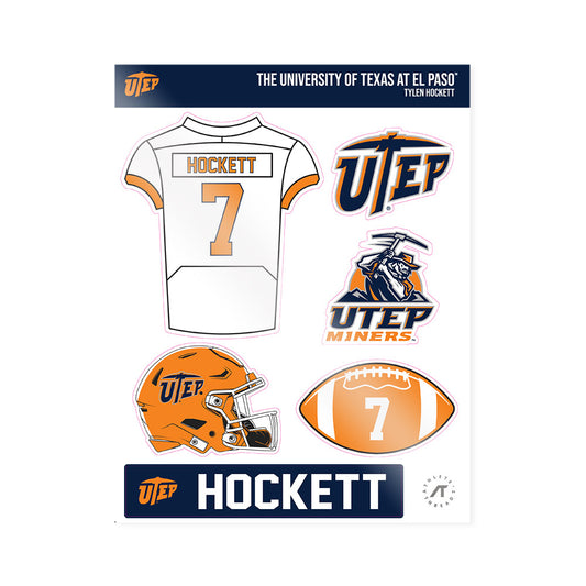 UTEP - NCAA Football : Tylen Hockett - Sticker Sheet-0