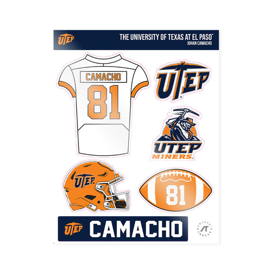 UTEP - NCAA Football : Johan Camacho - Sticker Sheet-0