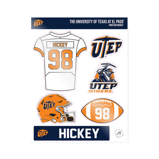 UTEP - NCAA Football : Preston Hickey - Sticker Sheet-0