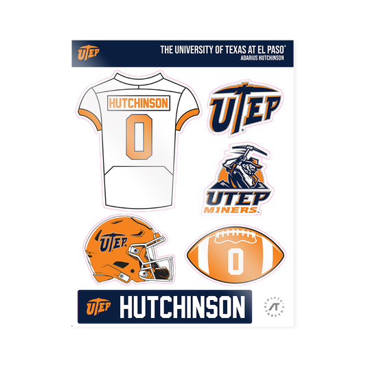 UTEP - NCAA Football : Adarius Hutchinson - Sticker Sheet-0
