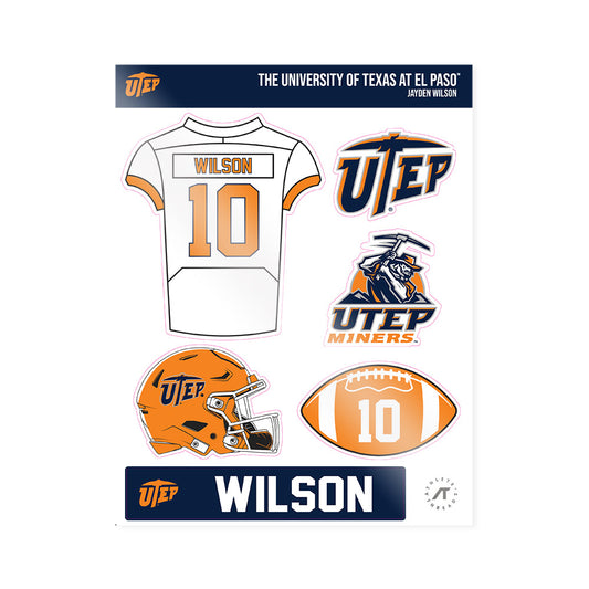 UTEP - NCAA Football : Jayden Wilson - Sticker Sheet-0