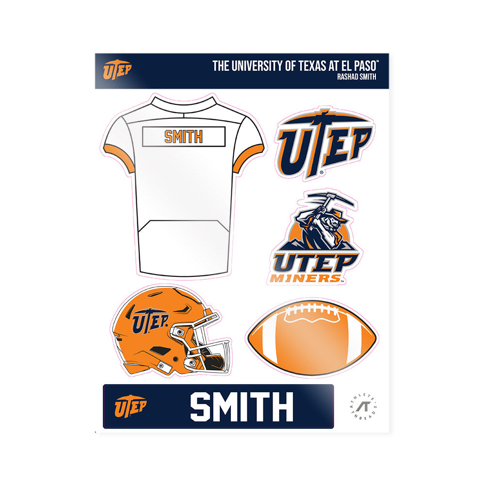 UTEP - NCAA Football : Rashad Smith - Sticker Sheet-0