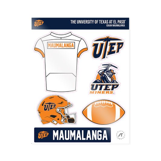UTEP - NCAA Football : Isaiah Maumalanga - Sticker Sheet-0
