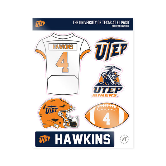 UTEP - NCAA Football : Garrett Hawkins - Sticker Sheet-0