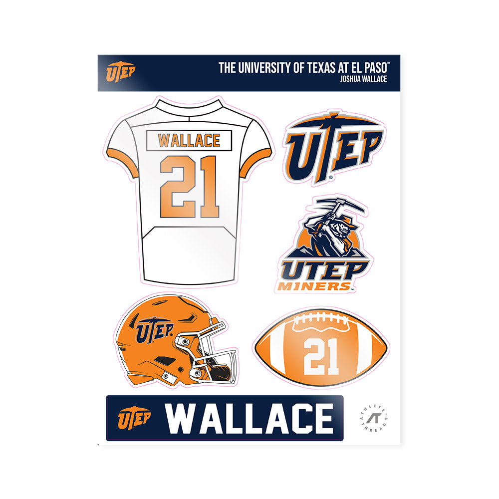 UTEP - NCAA Football : Joshua Wallace - Sticker Sheet-0